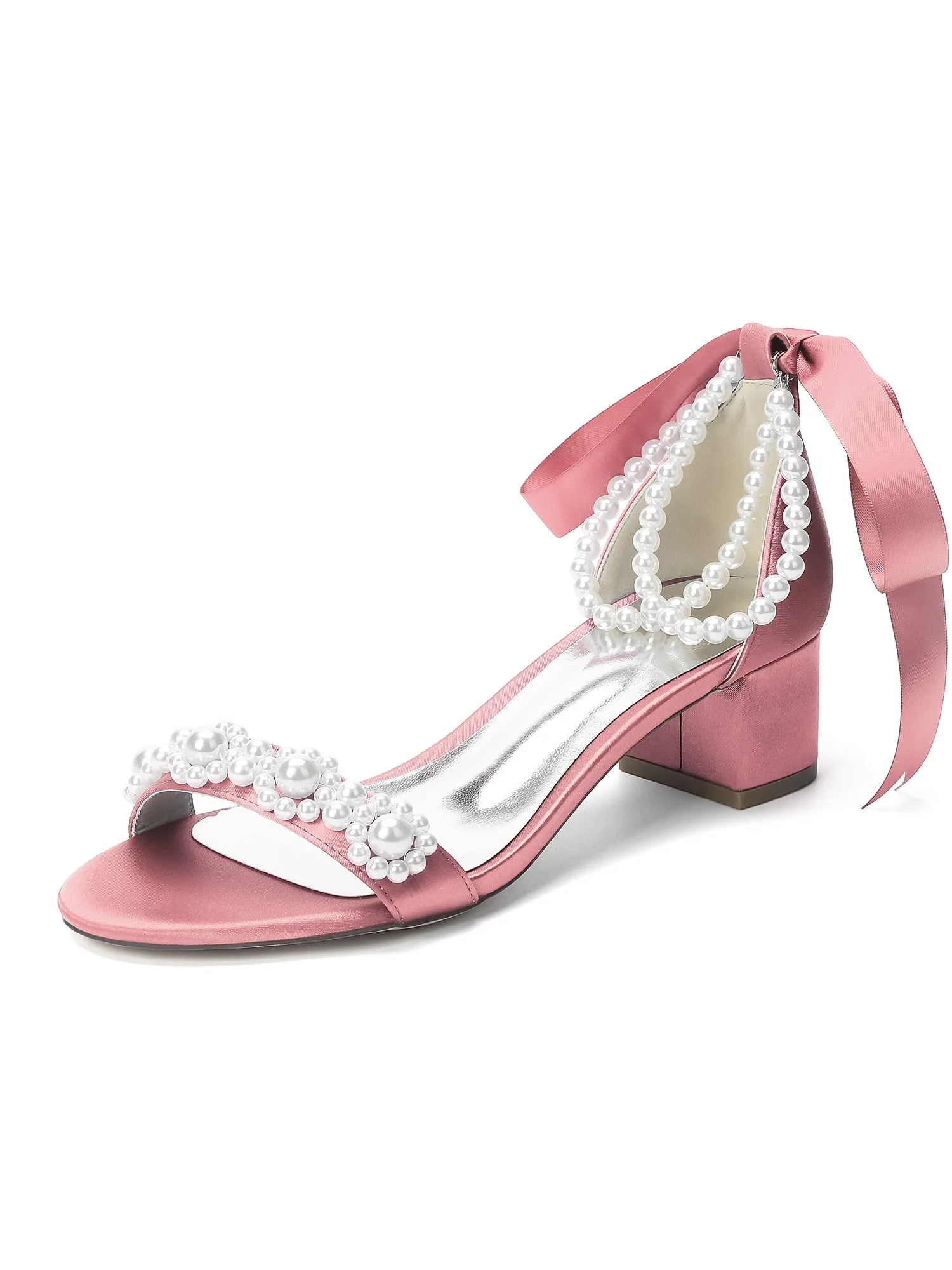 Sandales Multi-Perles et Nœud Satin